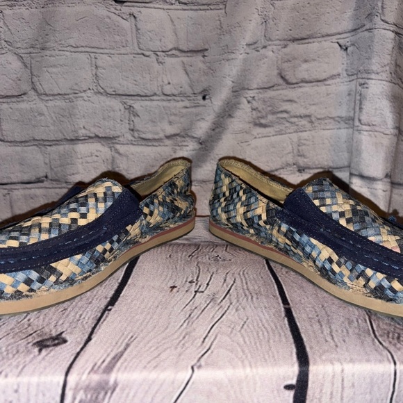 Twisted X Slip-On Driving Moc-Woven Blue Women’s Size 8.5 Cushioned Foam Flat - Picture 3 of 11